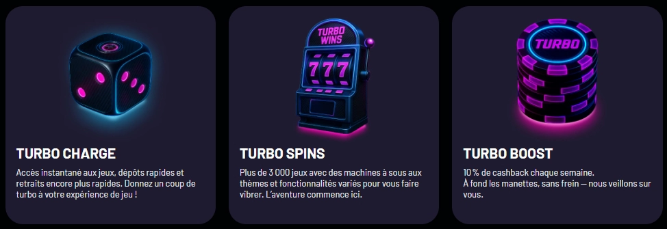 Découvrez les catégories de jeux triées dans le casino TurboWins